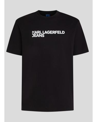 KARL LAGERFELD KLJ REG SS ESSENTIAL TEE NEGRO
