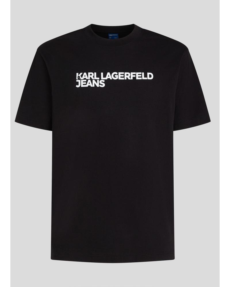 KARL LAGERFELD KLJ REG SS ESSENTIAL TEE NEGRO