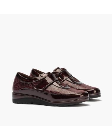 PITILLOS ZAPATO COMBINADO VELCRO BURDEOS