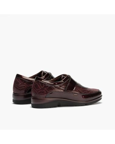 PITILLOS ZAPATO COMBINADO VELCRO BURDEOS