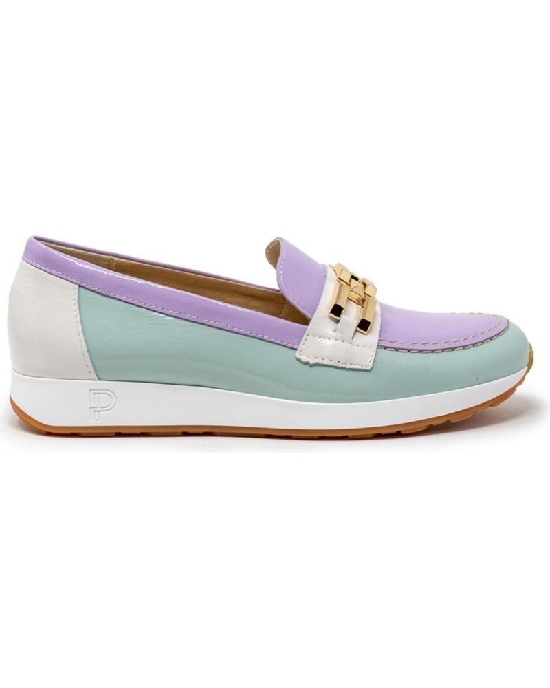 PITILLOS 5675 ZAPATOS DE MUJER MOCASIN AZUL TURQUESA