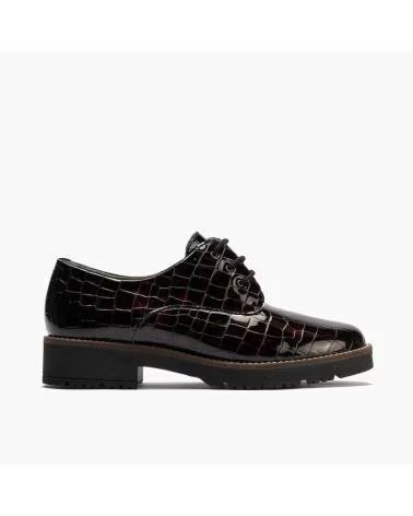 ZAPATOS CON CORDONES DE MUJER PITILLOS 10771 PIEL BURDEOS