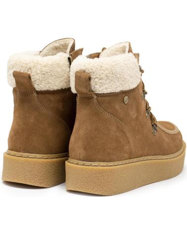ISTERIA BOTIN PIEL CORDONES CAMEL