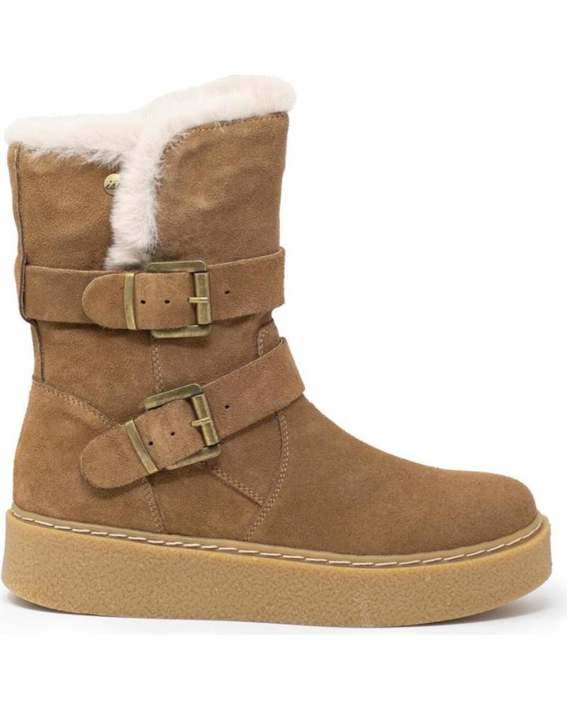 ISTERIA BOTIN PIEL DOS HEBILLAS CAMEL