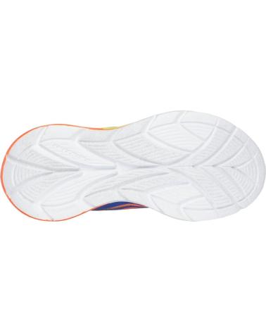 SKECHERS DEPORTIVO LUCES VELCRO Y ELASTICO BLU-MU AZUL