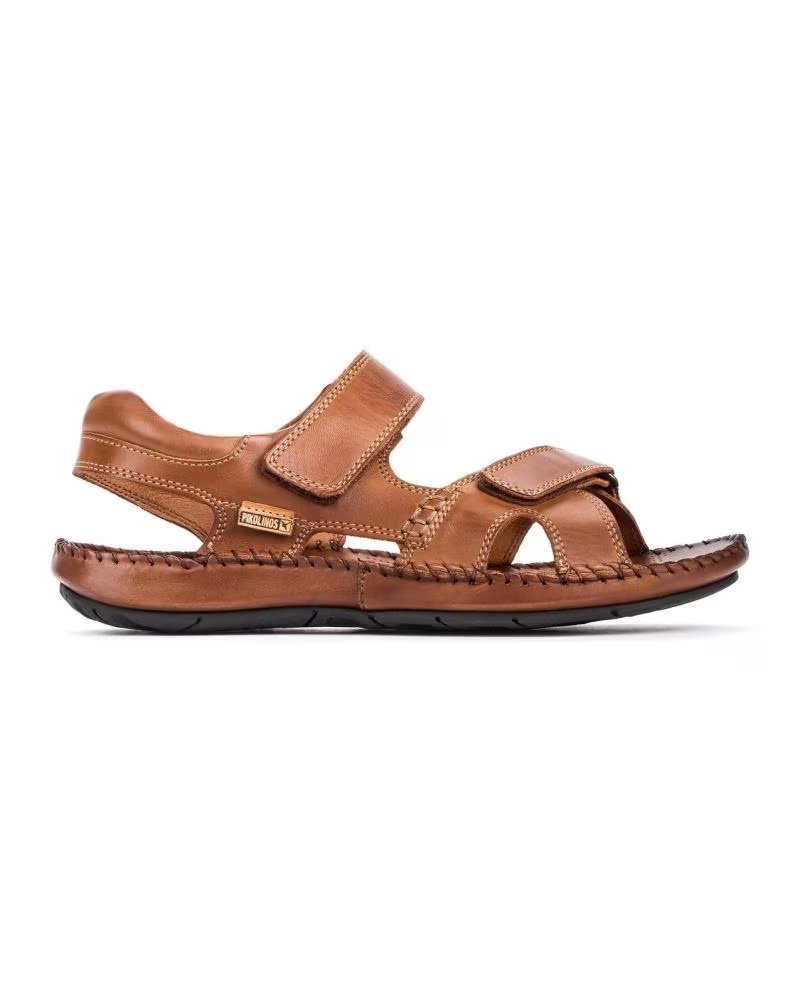 SANDALES HOMME PIKOLINOS TARIFA 06J-5818 EN CUIR MARRON CUERO