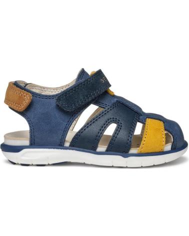 GEOX SANDALIA CASUAL NAVY YELLOW AZUL MARINO