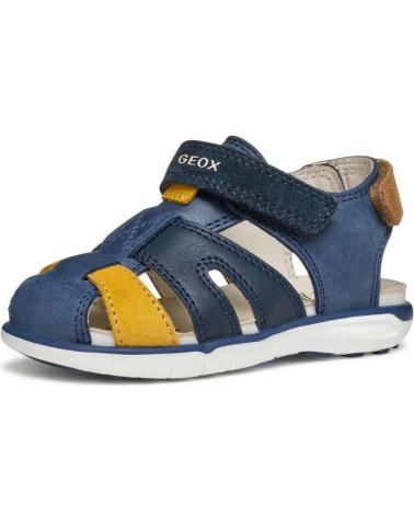 GEOX SANDALIA CASUAL NAVY YELLOW AZUL MARINO