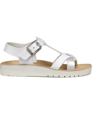 GEOX SANDALIA CASUAL WHITE-SILVER BLANCO