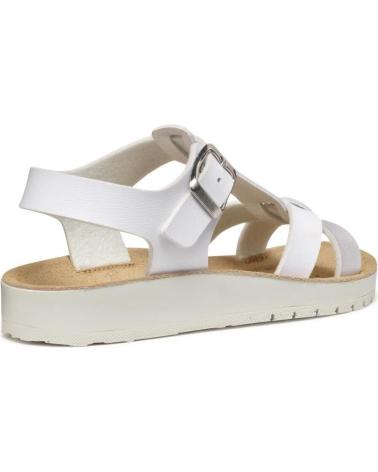 GEOX SANDALIA CASUAL WHITE-SILVER BLANCO