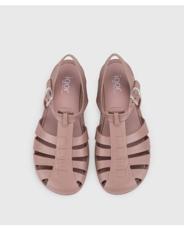 Women's-flip-flops-and-pool-sandals-IGOR-CANGREJERA-BAREFOOT-ROSA