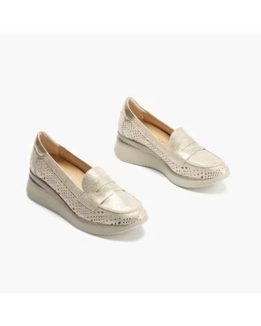 PITILLOS MOCASIN CON PICADO ORO ORO-PLATINO