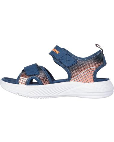 SKECHERS CALIFORNIA VELCROS NAVY-ORANGE AZUL MARINO