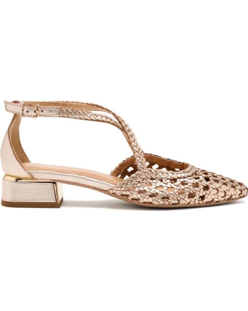 GIOSEPPO BRILLION 75560-P: GEFLOCHTENE LEDER-BALLERINAS IN PLATIN MIT KREUZRIEMEN PLATINO