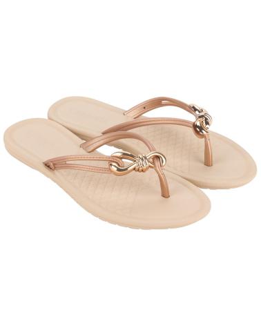 CHANCLAS GRENDHA G19000 MUJER AQUA CON DETALLE METÁLICO ROSA