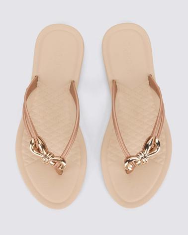 CHANCLAS GRENDHA G19000 MUJER AQUA CON DETALLE METÁLICO ROSA