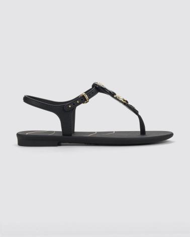 SANDALIAS GRENDHA G19035 MUJER TIRA TOBILLO CON DETALLE FLORAL NEGRO NEGRO