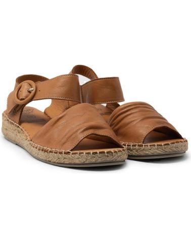 TOP3 SANDALIA YUTE PIEL PALA PLISADA CUERO