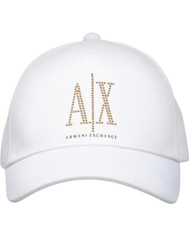 ARMANI EXCHANGE GORRA ARMANI EA7 BEADED LOGO APPLICATION BASEBALL CAP BLANCO