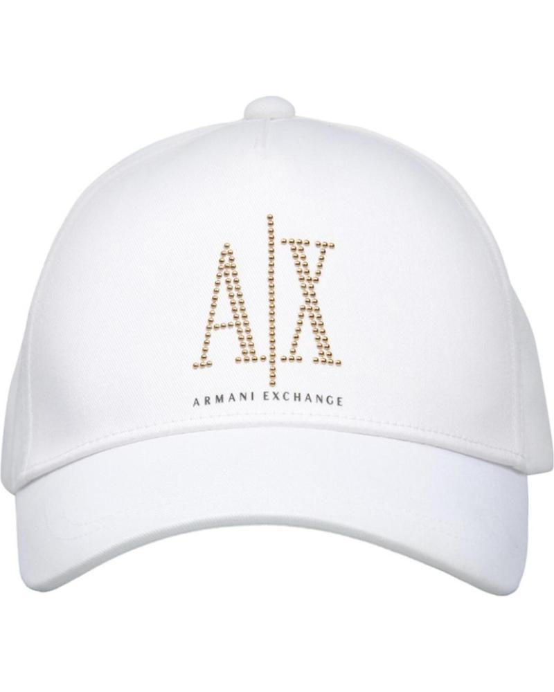 ARMANI EXCHANGE GORRA ARMANI EA7 BEADED LOGO APPLICATION BASEBALL CAP BLANCO