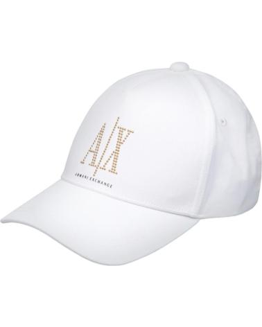 ARMANI EXCHANGE GORRA ARMANI EA7 BEADED LOGO APPLICATION BASEBALL CAP BLANCO