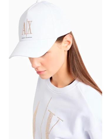 ARMANI EXCHANGE GORRA ARMANI EA7 BEADED LOGO APPLICATION BASEBALL CAP BLANCO
