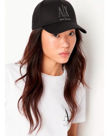 ARMANI EXCHANGE GORRA ARMANI EA7 BEADED LOGO APPLICATION BASEBALL CAP NEGRO