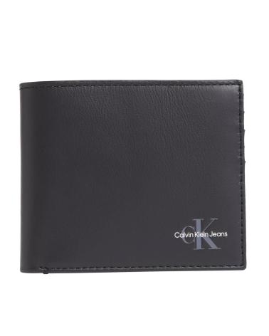 CALVIN KLEIN CARTERA MONOGRAM SOFT BIFOLD W-COIN NEGRO
