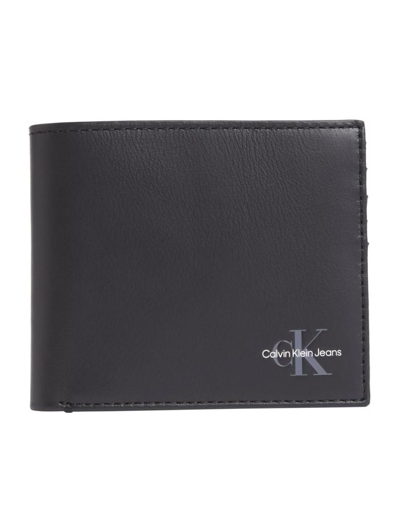 CALVIN KLEIN CARTERA MONOGRAM SOFT BIFOLD W-COIN NEGRO