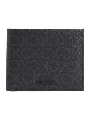 CALVIN KLEIN CARTERA MONO BIFOLD 5CC W-COIN NEGRO
