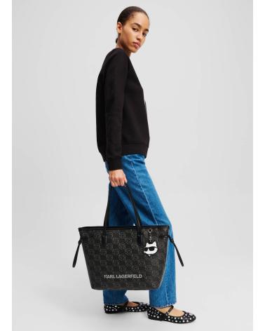 KARL LAGERFELD BOLSO IKON MONO CC LG TOTE NEGRO