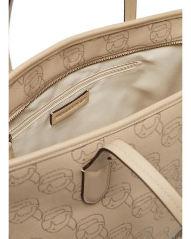 KARL LAGERFELD IKON MONO CC LARGE TOTE BAG SAND ARENA
