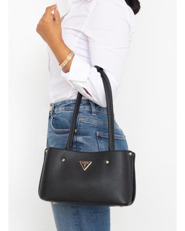 GUESS BOLSO MERIDIAN SHOULDER SATCHEL NEGRO