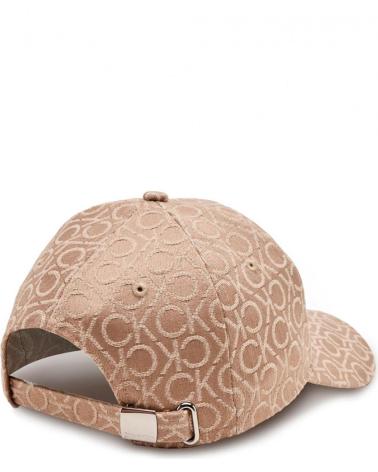 CALVIN KLEIN GORRA MONOGRAM JACQUARD CAP TAUPE