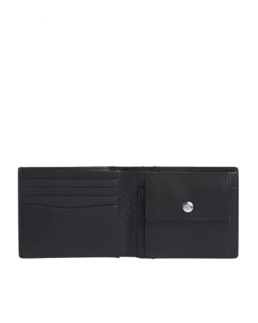 CALVIN KLEIN CARTERA LOGO EMBOSS BIFOD W-COIN-CC NEGRO