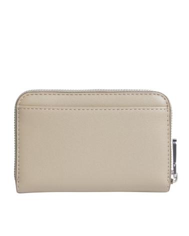 PORTAMONETE CALVIN KLEIN SCULPTED MED ZIP AROUND MONOGRAM TORTORA TAUPE