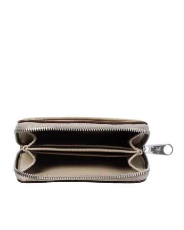 PORTAMONETE CALVIN KLEIN SCULPTED MED ZIP AROUND MONOGRAM TORTORA TAUPE