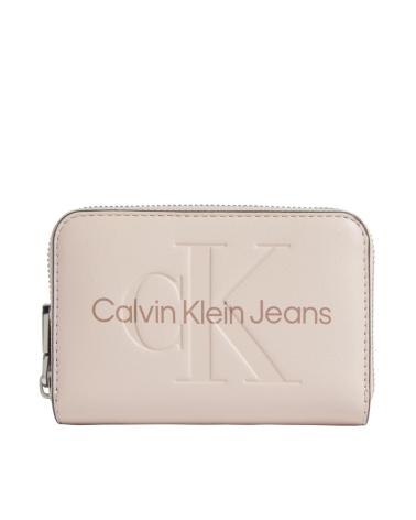 PORTAFOGLIO CALVIN KLEIN SCULPTED MED ZIP AROUND MONO NUDE NUDE