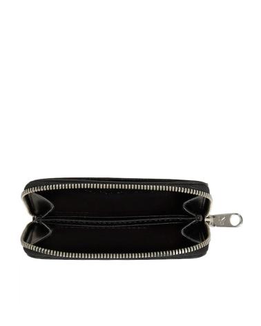 PORTAFOGLIO CALVIN KLEIN MINIMAL MONOGRAM MED ZIP AROUND NERO NEGRO