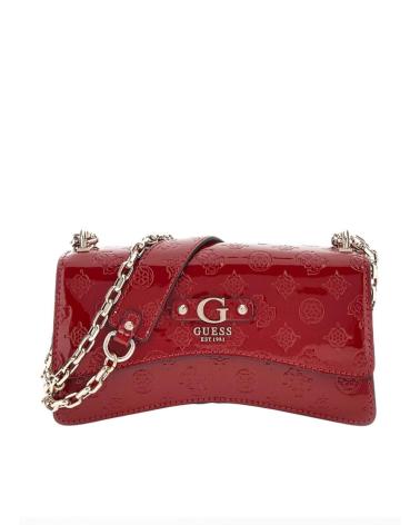 GUESS GERTY CONVERTIBLE FLAP CROSSBODY BAG - VIBRANT RED ROJO
