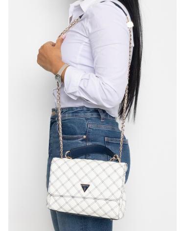GUESS BOLSO CRUISE VIBE CNVRTBLLE XBDY FLAP BLANCO
