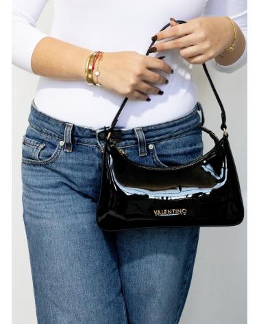 VALENTINO BAGS UMHÄNGETASCHE VBS90513 SCHWARZ GLÄNZEND NEGRO