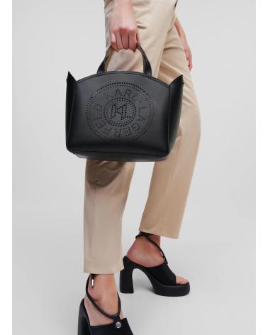 Início-KARL-LAGERFELD-BOLSO-K-CIRCLE-SM-TOTE-WOVEN-NEGRO