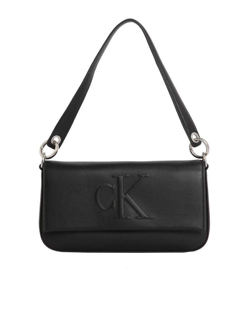 Início-CALVIN-KLEIN-BOLSO-SCULPTED-FLAP-SHOULDER-POUCH-NEGRO