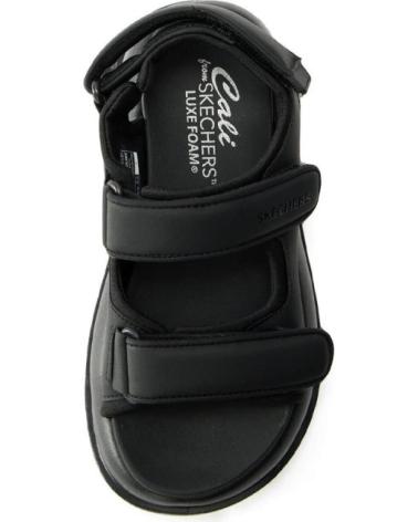 SKECHERS SANDALIAS PLANAS MUJER GALAXY CORE KEEPIN - NEGRO