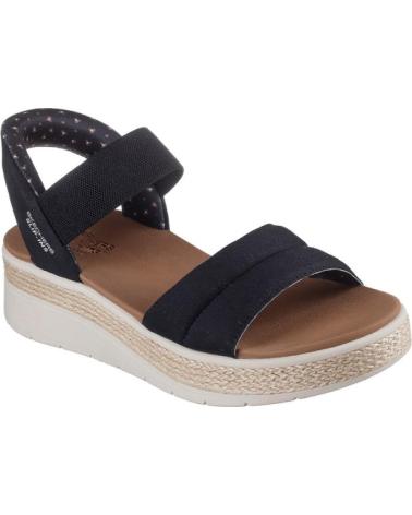 SKECHERS SANDALIAS PLANAS MUJER 114413 NEGRO