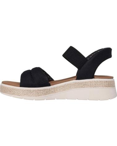 SKECHERS SANDALIAS PLANAS MUJER 114413 NEGRO