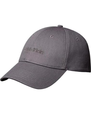 CALVIN KLEIN LOGO EMBROIDERY BASEBALL CAP GRIS