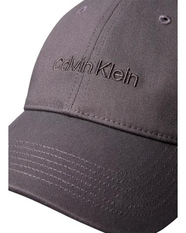CALVIN KLEIN LOGO EMBROIDERY BASEBALL CAP GRIS