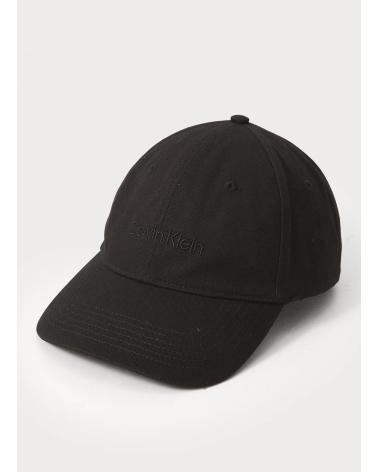 CALVIN KLEIN LOGO EMBROIDERY BASEBALL CAP NEGRO